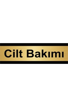 Cilt Bakımı 5x20cm Altın Renk Metal Yönlendirme Levhası Cilt Bakımı 5x20cm Altın Renk Metal Yönlendirme Levhası