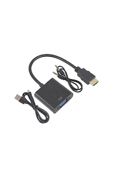 Hdmi To Vga Çevirici Kablosu Micro Usb Güç Siyah Hdmı Dönüştürücü (552369475) Hdmi To Vga Çevirici Kablosu Micro Usb Güç Siyah Hdmı Dönüştürücü (552369475)
