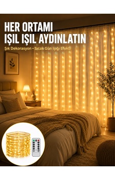 Dekoratif Perde Peri Led Günışığı Renk 8 Fonksiyonlu Işık Yeni Nesil Çokrenkli Dekoratif Perde Peri Led Günışığı Renk 8 Fonksiyonlu Işık Yeni Nesil Çokrenkli