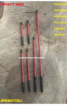 Kln Blk Ph2 Uç Sac Vida Sıkma Ucu 30cm Yıldız Bits Uç 20cm Sunta Vida Ucu 6pcs Matkap Ucu