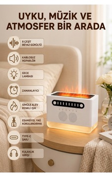 8 Farklı Doğa Sesli Hava Nemlendirici Bluetooth Hoparlör Difüzörlü Aromaterapi Rgb Gece Lambası Beyaz - 925018829 8 Farklı Doğa Sesli Hava Nemlendirici Bluetooth Hoparlör Difüzörlü Aromaterapi Rgb Gece Lambası Beyaz - 925018829