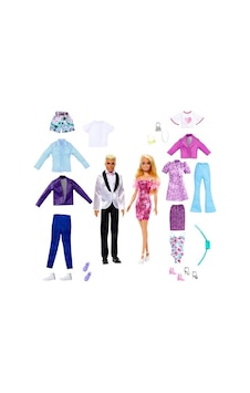 12storeez Barbie Giysiler, Aksesuarlar, Elbiseler, Tişörtler, Pantolonlar, Mayolar Ve Daha Fazlasıyla Barbie Ve Ken Kıyafet Seti, Hkb10 Acı kahve