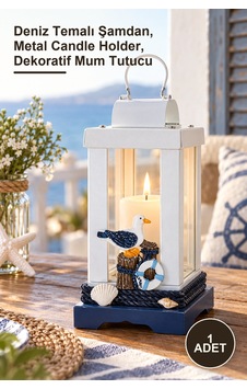1 Adet Metal Marin Mumluk Deniz Temalı Şamdan, Metal Candle Holder, Dekoratif Mum Tutucu Diğer 1 Adet Metal Marin Mumluk Deniz Temalı Şamdan, Metal Candle Holder, Dekoratif Mum Tutucu Diğer