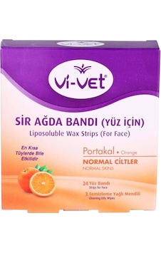 Vi-Vet Portakal Normal Ciltler için Yüz Bölgesi Ağda Bantları 24'lü Vi-Vet Portakal Normal Ciltler için Yüz Bölgesi Ağda Bantları 24'lü