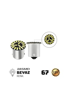 Carub Ampul 12v 67 R5w Küçük Duy 18 Smd Led Beyazpark Ve Plaka Ampulü 2li Set Br0403001 Carub Ampul 12v 67 R5w Küçük Duy 18 Smd Led Beyazpark Ve Plaka Ampulü 2li Set Br0403001
