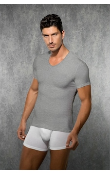 Doreanse 2855 Erkek Modal V Yaka Kısa Kol Gri T-Shirt Doreanse 2855 Erkek Modal V Yaka Kısa Kol Gri T-Shirt