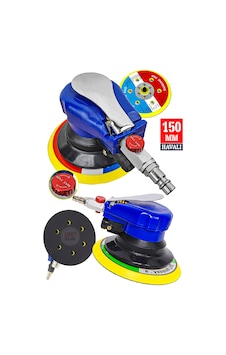 Oto Ve Mobilya Yüksek Devir Havalı Eksantrik Zımpara Makinesi 150mm Taban, Avuç İçi Zımpara Oto Ve Mobilya Yüksek Devir Havalı Eksantrik Zımpara Makinesi 150mm Taban, Avuç İçi Zımpara