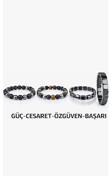 Morlisse Güç-cesaret-özgüven-başarı, 4'lü Doğaltaş Bileklik Seti Gri Morlisse Güç-cesaret-özgüven-başarı, 4'lü Doğaltaş Bileklik Seti Gri