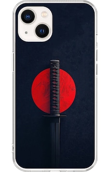 Apple Uyumlu iPhone 13 Mini Şeffaf Kılıf Samuray Kılıcı Tasarımlı Apple Uyumlu iPhone 13 Mini Şeffaf Kılıf Samuray Kılıcı Tasarımlı