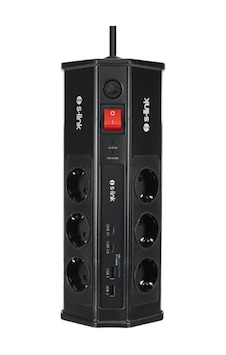 S-link Prz03 Prizhive 3m 630 Joule 1.5mm 2 Usb 2 Typec 2.4a-5v 500v 6000v 6lı Akım Korumalı Priz 150 CM S-link Prz03 Prizhive 3m 630 Joule 1.5mm 2 Usb 2 Typec 2.4a-5v 500v 6000v 6lı Akım Korumalı Priz 150 CM