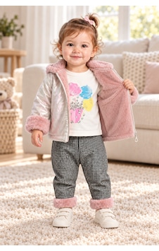 Ahengim Kız Bebek 3 Parça Takım Peluş Detaylı Kapüşonlu Parlak Mont Baskılı Üst Desenli Pantolon Ak1019 Gül Kurusu Ahengim Kız Bebek 3 Parça Takım Peluş Detaylı Kapüşonlu Parlak Mont Baskılı Üst Desenli Pantolon Ak1019 Gül Kurusu