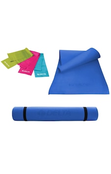 Yoga Matı Ve 3'lü Pilates Bandı 150cm X 15cm Uç Kısmı Açık Yoga Matı Ve 3'lü Pilates Bandı 150cm X 15cm Uç Kısmı Açık