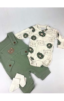 Xmlbayiciniz Myzi Store Bebek Erkek 3'lü Tulum Takımı Salopet Ve Çorap Seti Ayıcık Desenli Badi Ayı Nakışlı Pamuklu Unıse Çok Renkli Xmlbayiciniz Myzi Store Bebek Erkek 3'lü Tulum Takımı Salopet Ve Çorap Seti Ayıcık Desenli Badi Ayı Nakışlı Pamuklu Unıse Çok Renkli