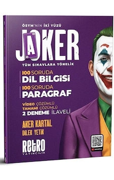 Retro 2026 Kpss Meb-ags Ales Dgs Tyt Ayt 100 Soruda Paragraf Ve Dil Bilgisi Joker Soru Bankası Çözümlü - Aker Kartal, Dilek Yetik Retro Yayıncılık Retro 2026 Kpss Meb-ags Ales Dgs Tyt Ayt 100 Soruda Paragraf Ve Dil Bilgisi Joker Soru Bankası Çözümlü - Aker Kartal, Dilek Yetik Retro Yayıncılık