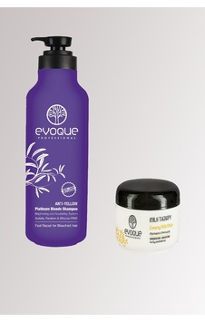 Evoque Yellow Silver Şampuan 1 L + Milk Therapy Saç Maskesi 500 ML Evoque Yellow Silver Şampuan 1 L + Milk Therapy Saç Maskesi 500 ML