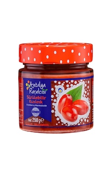 Antalya Reçelcisi Sürülebilir Kızılcık Marmeladı 250 G Antalya Reçelcisi Sürülebilir Kızılcık Marmeladı 250 G