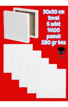 30x30 Cm Tuval 5 Adet %100 Pamuk 280 Gr Bez 30x30 Cm Tuval 5 Adet %100 Pamuk 280 Gr Bez