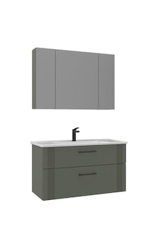 Orka Banyo Dolabı Takım Bari 100 Cm Mat Yeşil Yeşil Orka Banyo Dolabı Takım Bari 100 Cm Mat Yeşil Yeşil