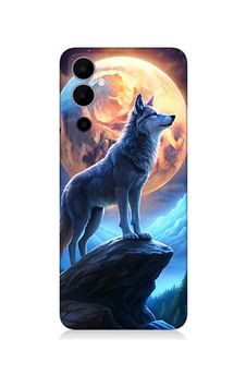 Tecno Pova Neo 2 Uyumlu Geceye Uluyan Yalnızlık Desenli Silikon Kılıf Çok Renkli Tecno Pova Neo 2 Uyumlu Geceye Uluyan Yalnızlık Desenli Silikon Kılıf Çok Renkli