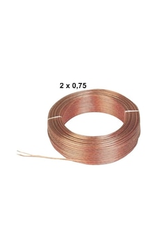 2X0.75Mm Hoparlör Kablosu 100Metre Şeffaf 2X0.75Mm Hoparlör Kablosu 100Metre Şeffaf