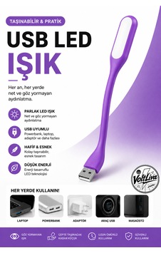 Usb Esnek Led Işık Mor