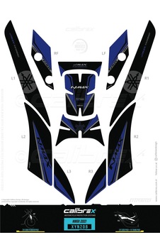 Yamaha Nmax 2021 Sonrası Mavi Tank Pad Seti Yamaha Nmax 2021 Sonrası Mavi Tank Pad Seti