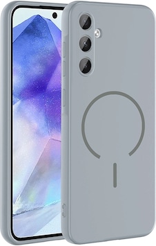 Samsung Uyumlu Galaxy A55 Kılıf M-safe Şarj Özellikli Zore Meta Kapak Titanyum-Gri Samsung Uyumlu Galaxy A55 Kılıf M-safe Şarj Özellikli Zore Meta Kapak Titanyum-Gri