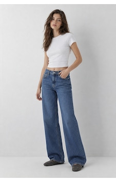 Hiccup My Fashıon Yüksek Bel Geniş Paça Denim Pantolon Mavi Hiccup My Fashıon Yüksek Bel Geniş Paça Denim Pantolon Mavi
