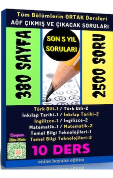 Aöf ve Uzaktan Eğitim Çıkmış ve Çıkacak Sorular Kitapları 2 Kita