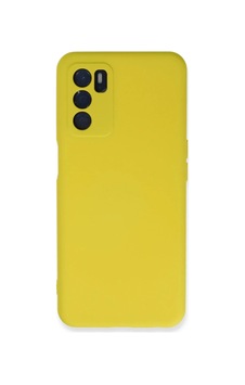 Oppo A16 Kılıf Nano İçi Kadife Silikon - Sarı Sari Oppo A16 Kılıf Nano İçi Kadife Silikon - Sarı Sari