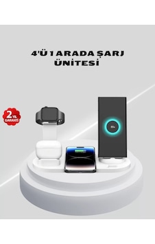 Kablosuz Şarj İstasyonu 4 Ü 1 Arada Apple iPhone Watch Ve Uyumlu