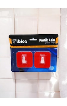 2li Pratik Güçlü Yapışkanlı Askı Kırmızı