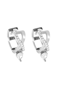 Tesbihane Beyaz Zirkon Taşlı Sonsuzluk Detaylı Silver Renk 925 Ayar Gümüş Tek Taş Kadın Küpe Tesbihane Beyaz Zirkon Taşlı Sonsuzluk Detaylı Silver Renk 925 Ayar Gümüş Tek Taş Kadın Küpe
