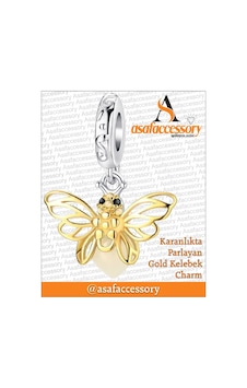 Karanlıkta Parlayan Gold Kelebek Charm Asafaccessory Sarı Karanlıkta Parlayan Gold Kelebek Charm Asafaccessory Sarı