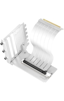 Antec Pcıe 5.0 Riser Cable With Vertical Bracket, Rtx50 White, 200mm, Pcıe 5.0 Dikey Gpu Montaj Kiti