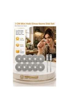 Znv Zenvia Mey İthalat 10 Adet 30 Mm Elmas Kesici Disk Seti, Mini Cam Metal Ahşap Kesme Ucu 723233 Znv2025 Cmn