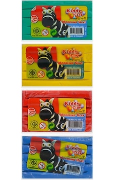 Kiddy Clay Renkli Oyun Hamuru 4lü 640gr Sarı - Kırmızı - Mavi - Yeşil