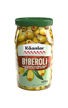 Kaanlar Yeşil Biberli Zeytin Biberoli 181-230 Klb 400 G 8'li Avantaj Paketi Mıchu
