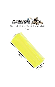 Şeffaf Kalemlik 1 Adet Tek Gözlü Transparan Kalem Kutusu Sarı Şeffaf Kalemlik 1 Adet Tek Gözlü Transparan Kalem Kutusu Sarı