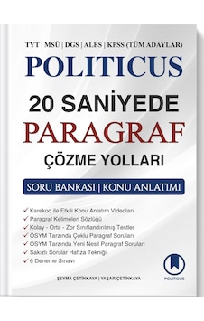 Politicus 20 Saniyede Paragraf Çözme Yolları Soru Bankası
