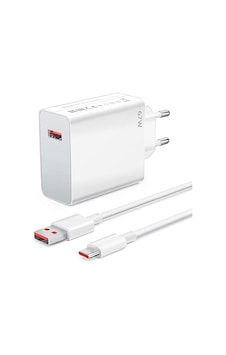 Megatech 67w Turbo Şarj Gösterme Evşarj Kafa + Type-c Şarj Kablosu Megatech 67w Turbo Şarj Gösterme Evşarj Kafa + Type-c Şarj Kablosu