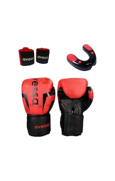 Avessa Ring-308 Boks Eldiveni Kırmızı 8 Oz Set Kırmızı