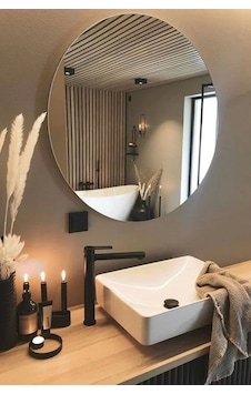 AYNA / YUVARLAK AYNA / DEKORATİF AYNA / BANYO AYNASI/KONSOL AYNA Şeffaf