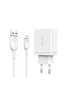 Zore Xmac Serisi Zr-x2 Micro 2 İn 1 Şarj Seti - Beyaz Zore Xmac Serisi Zr-x2 Micro 2 İn 1 Şarj Seti - Beyaz