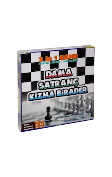 Ahşap Satranç -dama - Kızma Birader 3'lü Oyun Seti Ahşap Satranç -dama - Kızma Birader 3'lü Oyun Seti