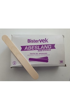 Abeslang Tahta Dil Basacağı 100'Lük 5 Kutu 500 Adet Bistervek Abeslang Tahta Dil Basacağı 100'Lük 5 Kutu 500 Adet Bistervek