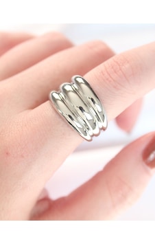 Silver Renk Ayarlanabilir Çizgili Bombe Yüzük 5886 Belirtilmemiş Silver Renk Ayarlanabilir Çizgili Bombe Yüzük 5886 Belirtilmemiş