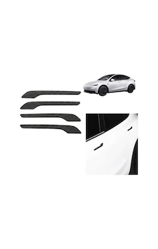 Tesla Model 3 Y Uyumlu Karbon Dış Kapı Kolu Koruyucu Kaplama Seti 4 Lü Siyah Standart Tesla Model 3 Y Uyumlu Karbon Dış Kapı Kolu Koruyucu Kaplama Seti 4 Lü Siyah Standart