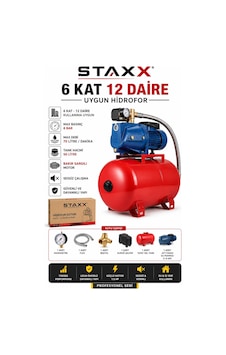 Staxx 5020hpt 50lt Hidrofor 1.5 Hp Jet Su Pompası 6 Bar Bakır Sargılı Sessiz Hidrofor 6 Kat 12 Daire Staxx 5020hpt 50lt Hidrofor 1.5 Hp Jet Su Pompası 6 Bar Bakır Sargılı Sessiz Hidrofor 6 Kat 12 Daire