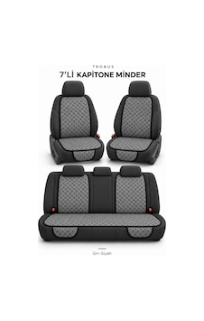 Üniversal Kapitone 7'li Terletmez Kumaş Koltuk Minderi Gri Siyah Gri Üniversal Kapitone 7'li Terletmez Kumaş Koltuk Minderi Gri Siyah Gri